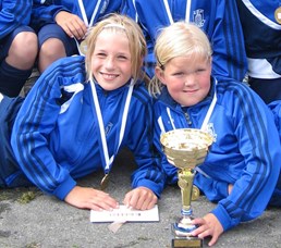 Sophie har altid godt kunnet lide at vinde. Her sammen med Freja